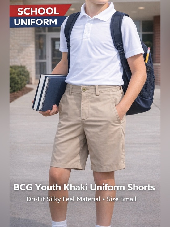 bcg Other - BCG Youth Small Khaki Performance Shorts Dri Fit Golf School Uniform